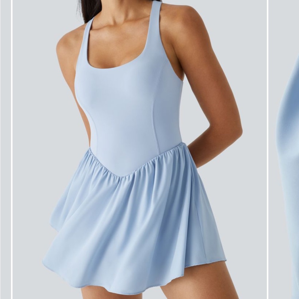 HALARA Light Blue Mini Dress